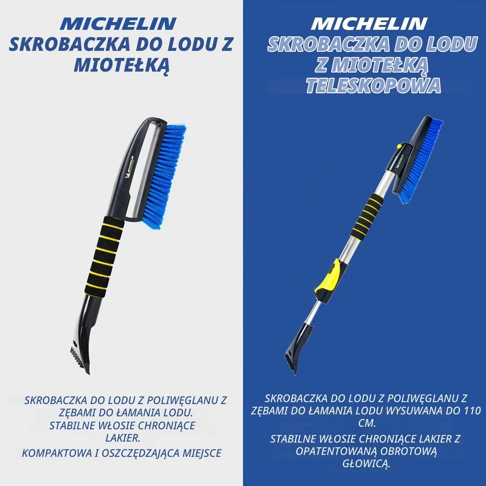 MICHELIN automobilio ledo grandiklis su sniego šepečiu 53 cm, 81001