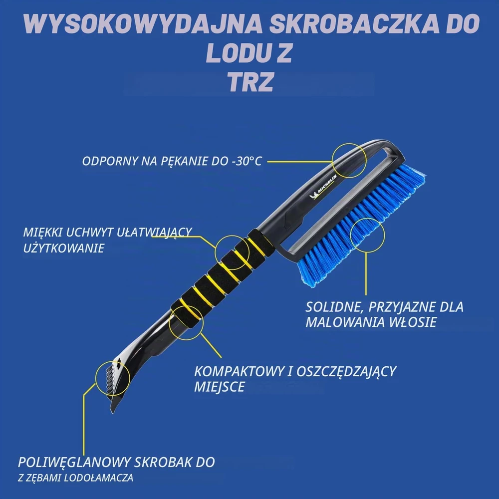 MICHELIN automobilio ledo grandiklis su sniego šepečiu 53 cm, 81001
