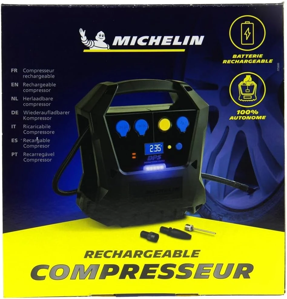 MICHELIN belaidis akumuliatorinis oro kompresorius 120 W 6,9 bar modelis 009522