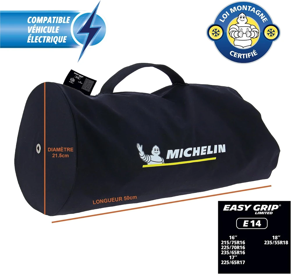 MICHELIN kompozitinės sniego grandinės automobiliams 14 col. Easy Grip Limited E14 008334