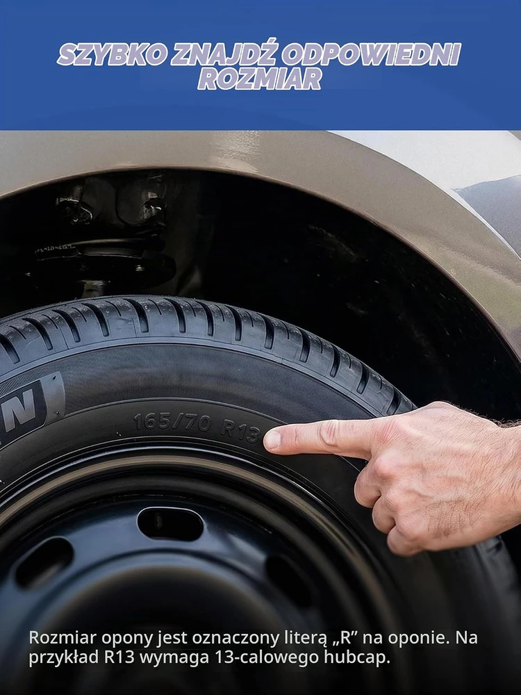 MICHELIN universalūs ratų gaubtai 16 colių, ABS plastikas, juodi ir sidabriniai, 4 vnt., 92014
