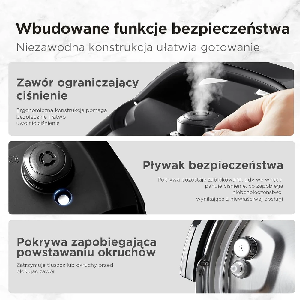 Midea daugiafunkcis elektrinis greitpuodis 7,6 l 1500 W nerūdijančio plieno MPC802SAMK