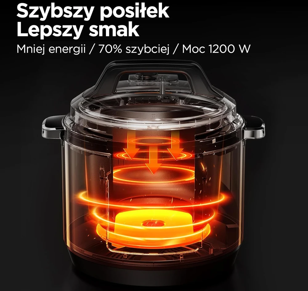 Midea daugiafunkcis elektrinis greitpuodis 7,6 l 1500 W nerūdijančio plieno MPC802SAMK