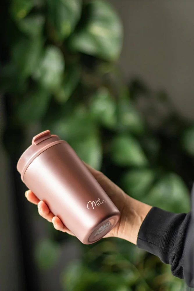 Milu termopuodelis 400 ml iš nerūdijančiojo plieno su dviguba sienele T10