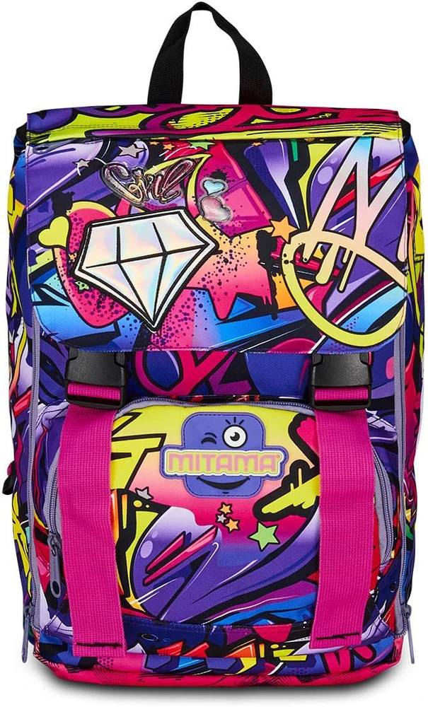 Mitama išplečiamas vaikiškas kuprinė Hip-Hop Diamond, 32 l, violetinė, 40 x 28 x 25 cm, 64396-000