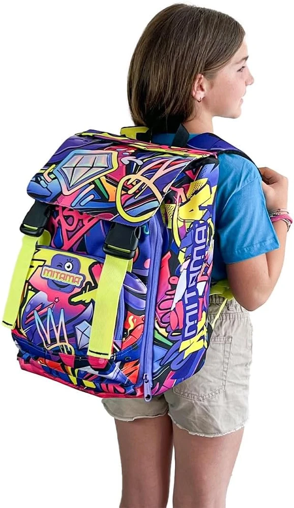 Mitama išplečiamas vaikiškas kuprinė Hip-Hop Diamond, 32 l, violetinė, 40 x 28 x 25 cm, 64396-000