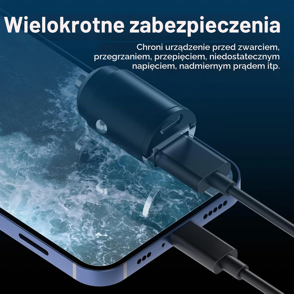 MMOBIEL automobilinis įkroviklis USB-C ir USB-A, 45 W, 2 vnt., Car charger USB