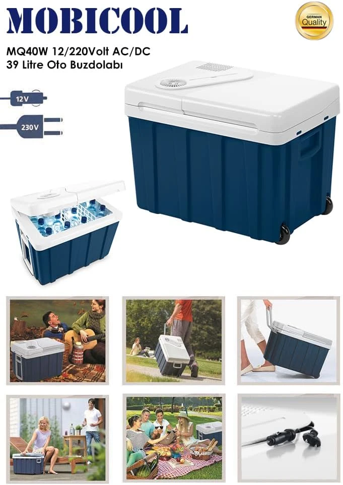 Mobicool elektrinė automobilinė šaldymo dėžė 39 l, 12 V/230 V, su ratukais MQ40W