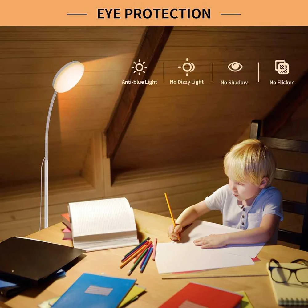 Mojimdo pastatoma LED lempa su nuotoliniu valdymu, 3 šviesos spalvos, 10 ryškumo lygių, FLD631RF-BK