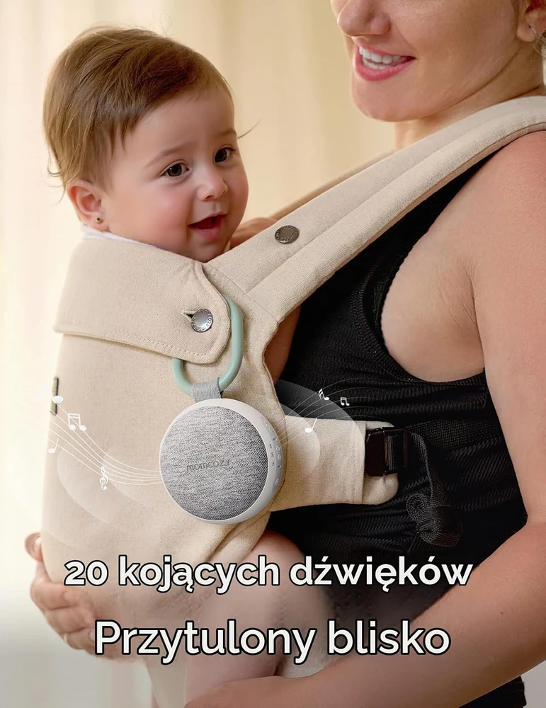 Momcozy baltojo triukšmo aparatas kūdikiams su 20 garsų, naktine lempute ir Bluetooth WN06