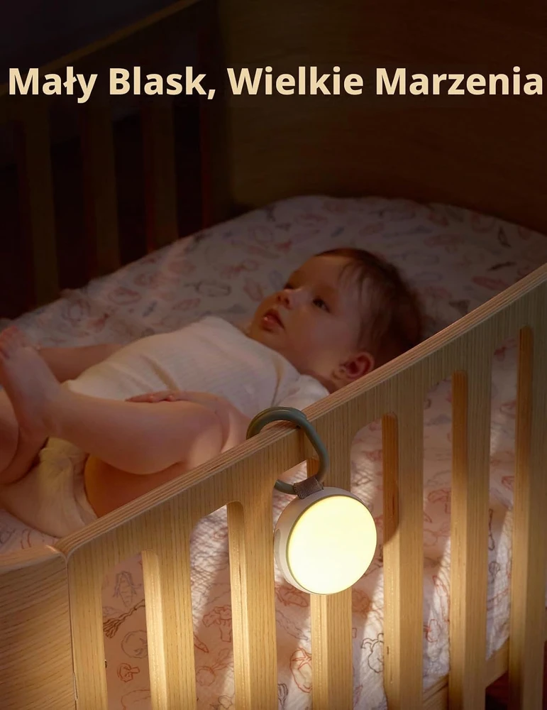 Momcozy baltojo triukšmo aparatas kūdikiams su 20 garsų, naktine lempute ir Bluetooth WN06