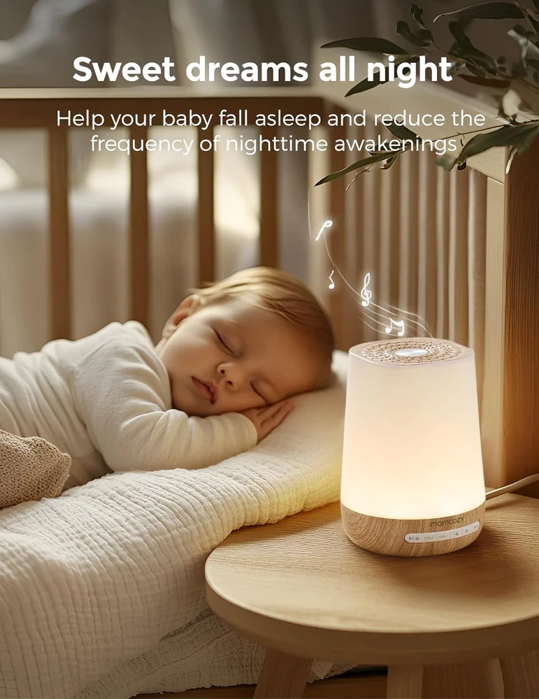 Momcozy baltojo triukšmo aparatas kūdikiams su 34 garsais ir 7 spalvų lempute M21FWDB03