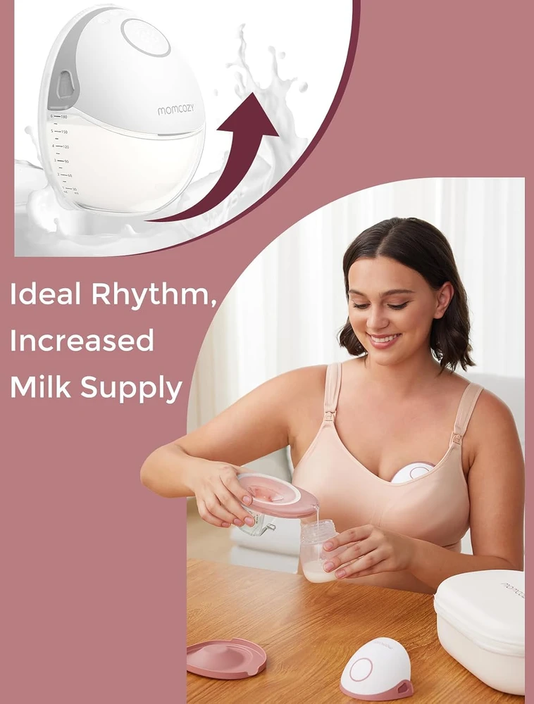 Momcozy nešiojamas elektrinis laktatorius 295 mmHg, 180 ml, M6
