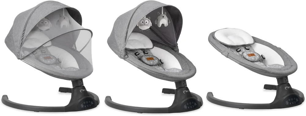 MoMi KENANI tamsus elektrinis rokeris - bounceris su bluetooth melodijomis ir nuotolinio valdymo pulteliu