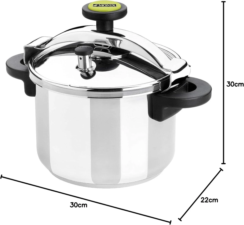 Monix greitpuodis 6 l talpos, nerūdijančio plieno, metalinio paviršiaus, M530002