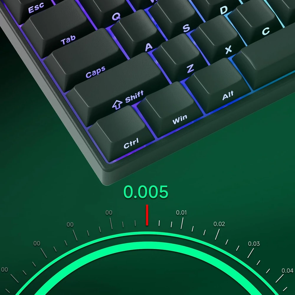 Laidinė klaviatūra Akko MonsGeek FUN60 Pro Gaming, USB-C, RGB, magnetiniai perjungikliai, ANSI (US), Juodos spalvos