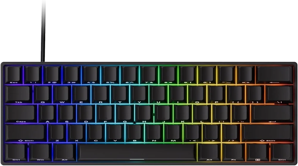 Laidinė klaviatūra Akko MonsGeek FUN60 Pro Gaming, USB-C, RGB, magnetiniai perjungikliai, ANSI (US), Juodos spalvos