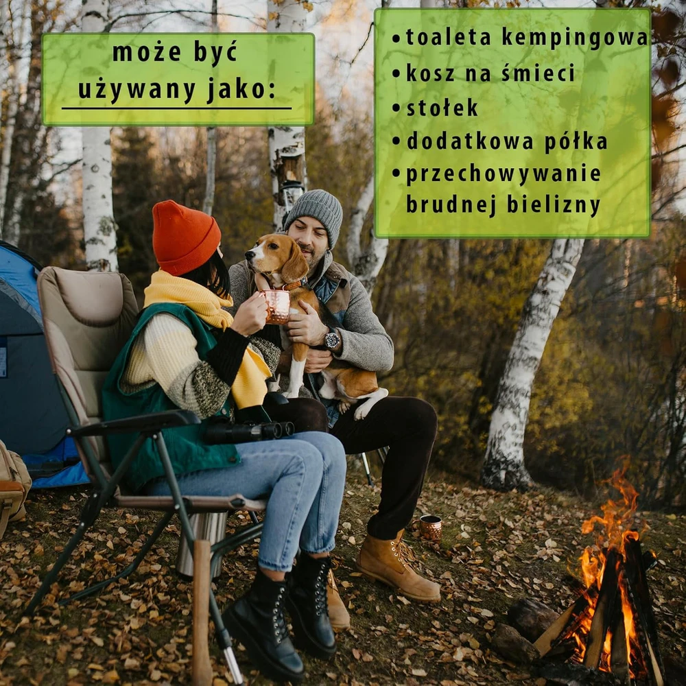 Montafox sulankstoma mobili turistinė tualeto dėžė, 150 kg apkrova, polipropilenas, 25 l