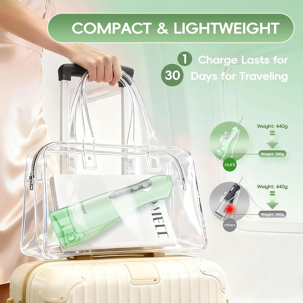 Mornwell belaidis burnos irigatorius 300 ml, IPX7, 3 režimai, 1400 mAh, D52