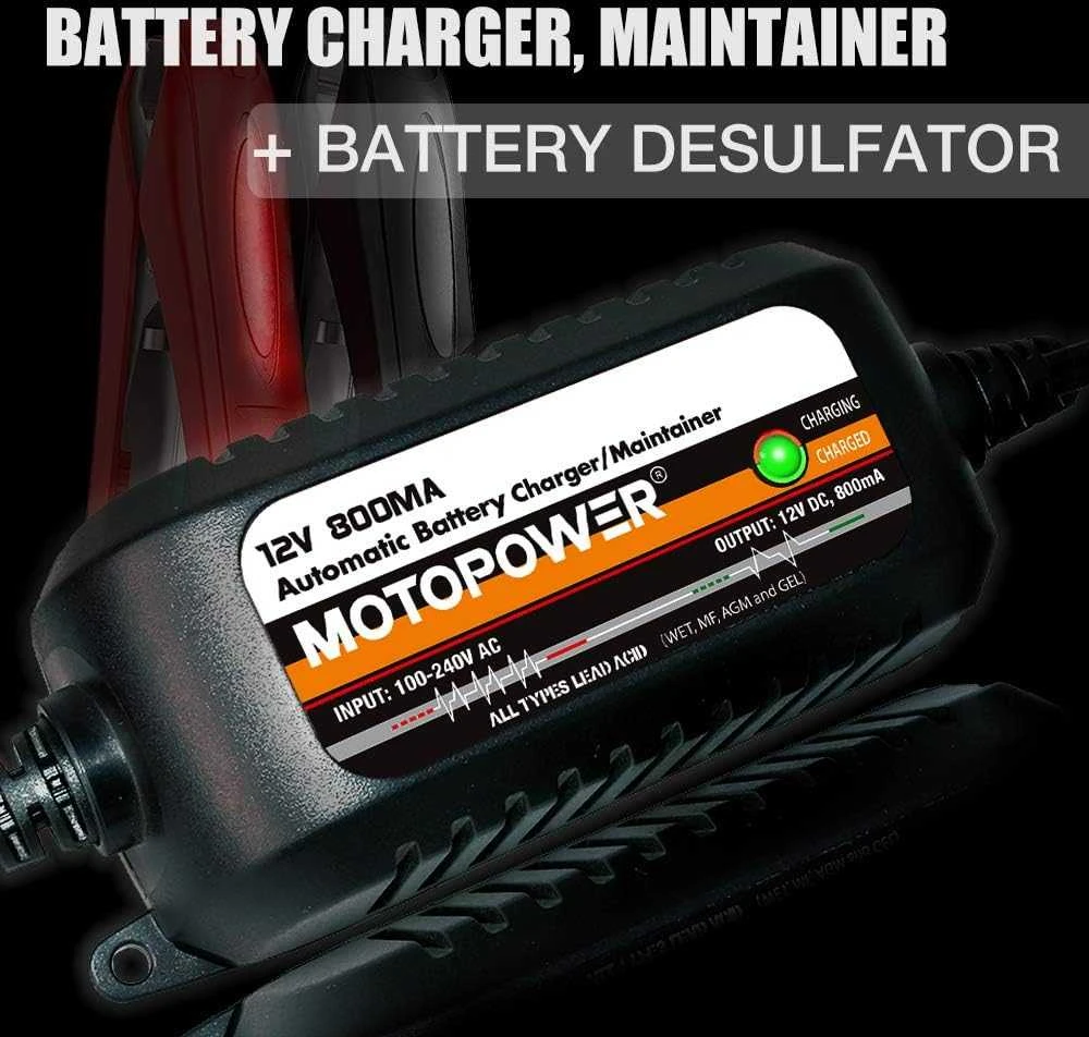 MOTOPOWER 12 V 800 mA automatinis akumuliatorių įkroviklis MP00205C