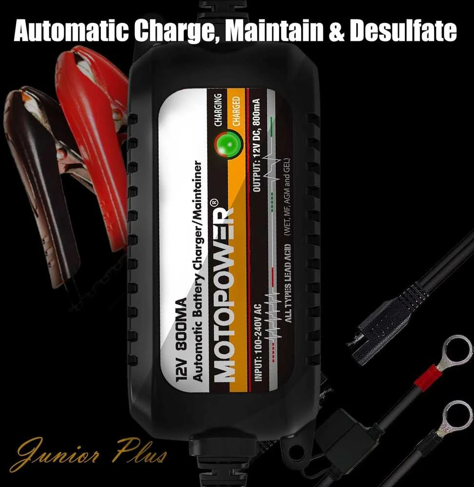 MOTOPOWER 12 V 800 mA automatinis akumuliatorių įkroviklis MP00205C