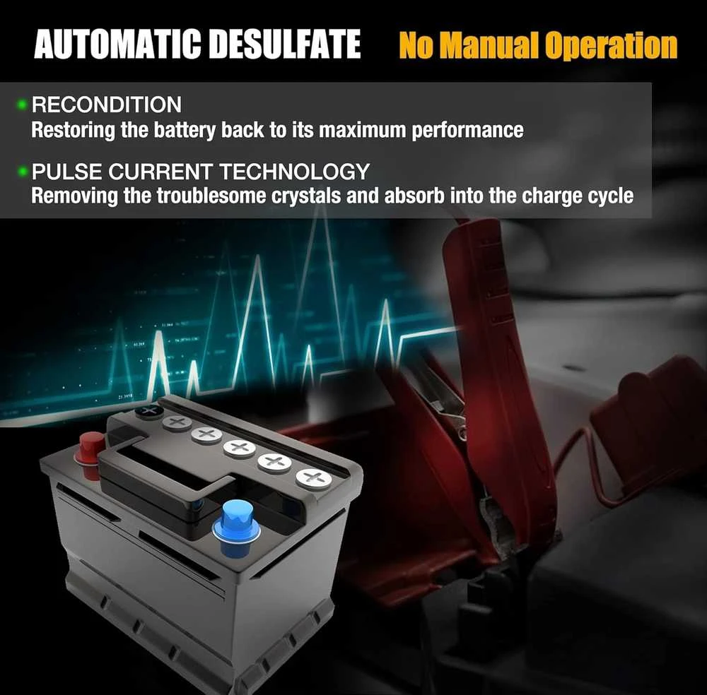 MOTOPOWER akumuliatoriaus įkroviklis 12 V 1 A su laikmačio apsauga ir LED ekranu MP00205B-R