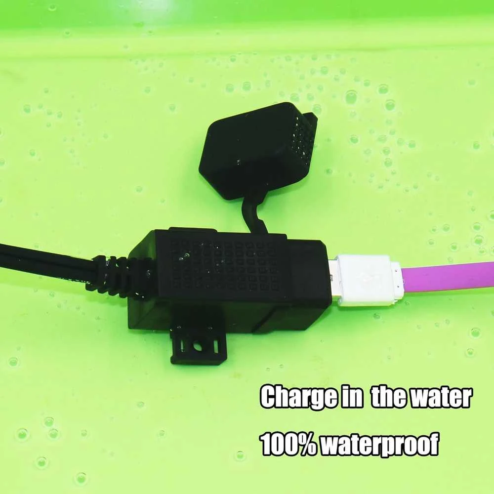 MOTOPOWER motociklo USB įkroviklis 12–24 V, 3,1 A, dvigubas, SAE jungtis, MP0609EA-UK