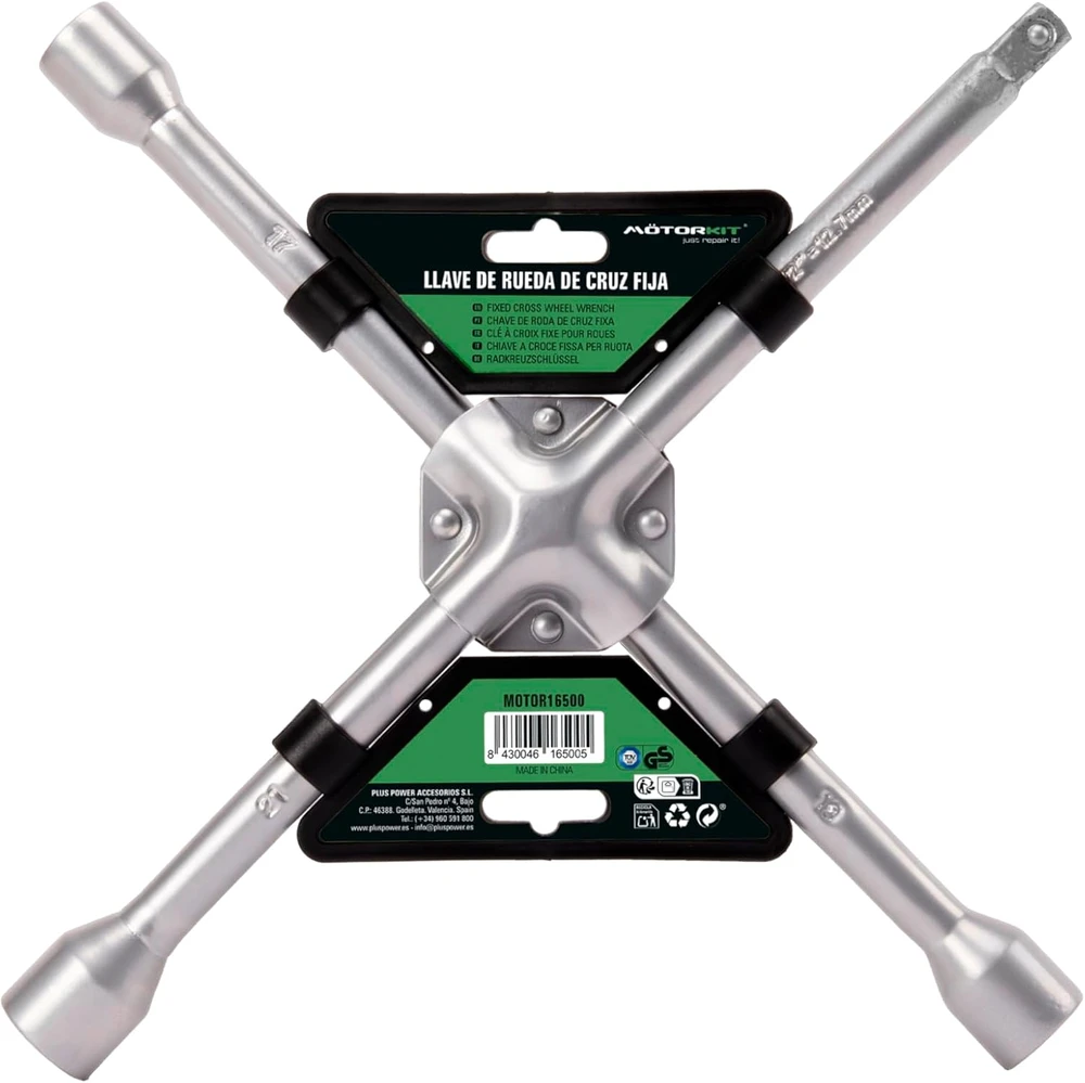 MOTORKIT kryžminis ratų raktas 17/19/21 mm, anglinis plienas MOTOR16500