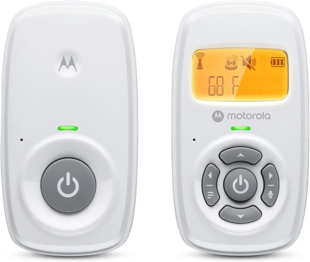 Motorola Nursery garso auklė AM24 su DECT ryšiu, LCD ekranu ir 300 m veikimo nuotoliu