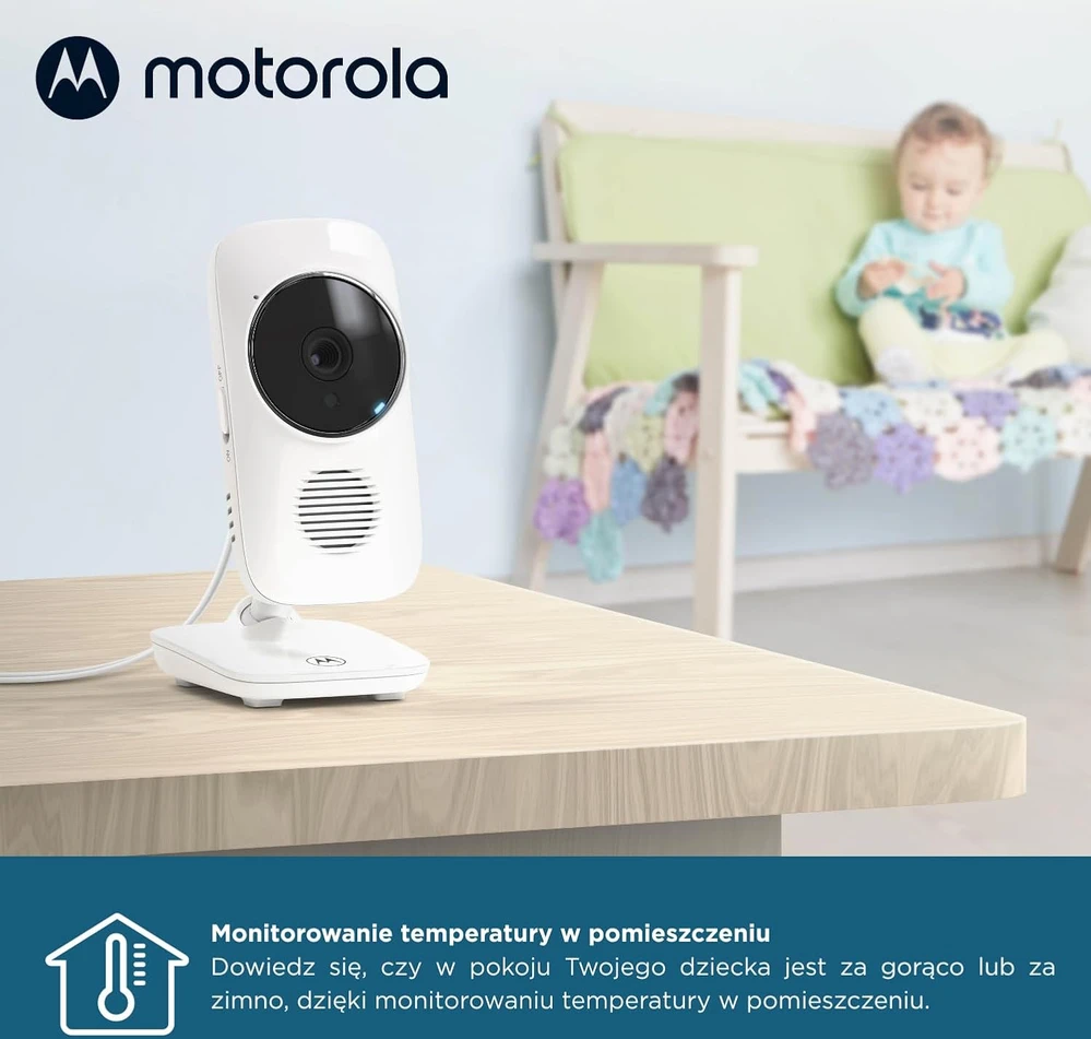Kūdikių stebėjimo kamera Motorola VM483, 2,8" (laidinė mobili auklė)