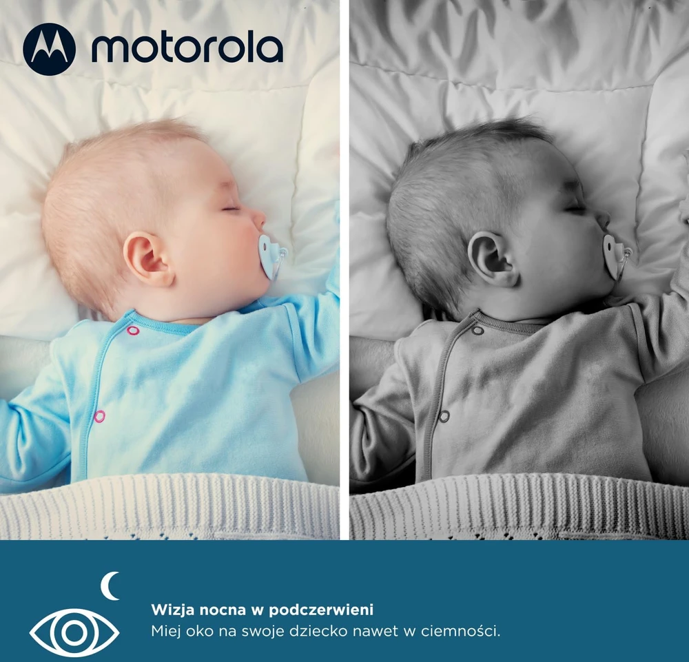Motorola Nursery vaizdo auklė VM75 su 5 colių ekranu, kamera ir 2,4 GHz FHSS ryšiu