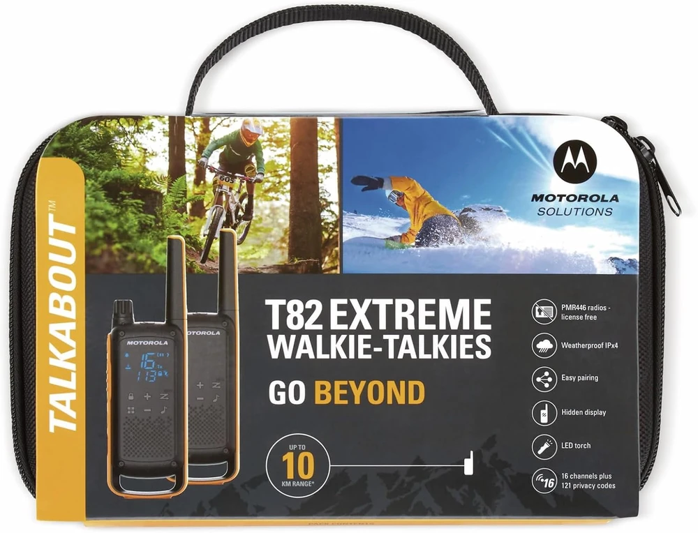 Motorola Solutions racijų rinkinys T82 Extreme, 16 kanalų, IPX4, iki 10 km, B8P00810YDEMAG