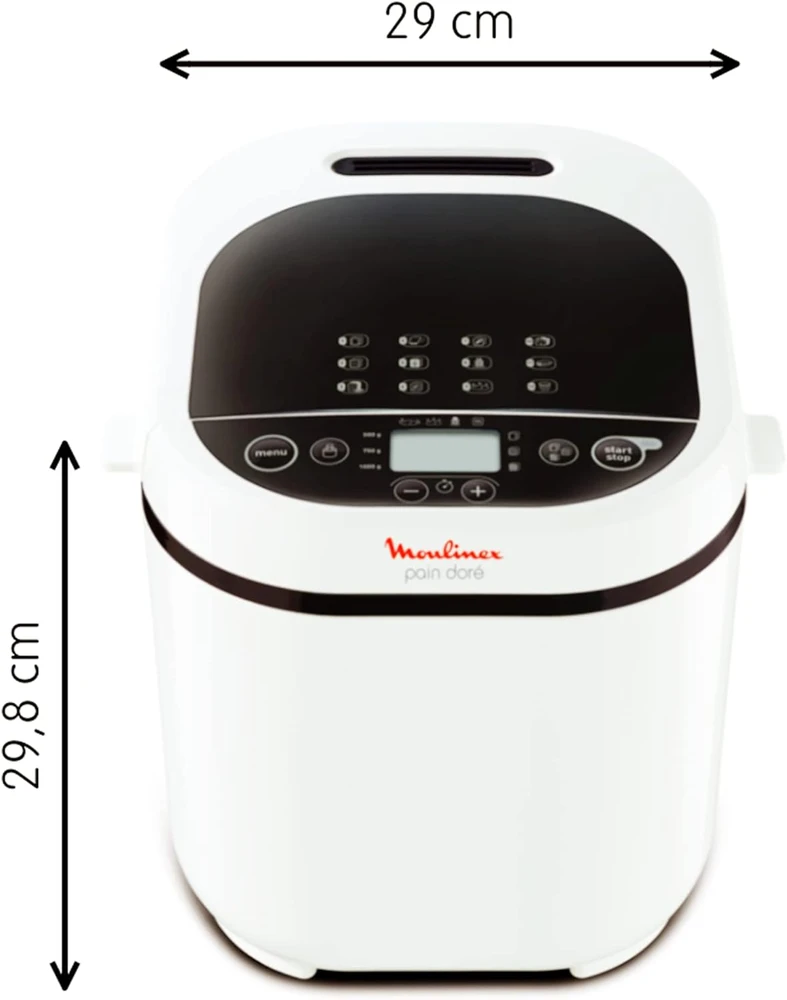 Duonkepė Moulinex duonos kepimo aparatas 720 W, 31 x 29 x 29 cm, 15 programų, OW210130