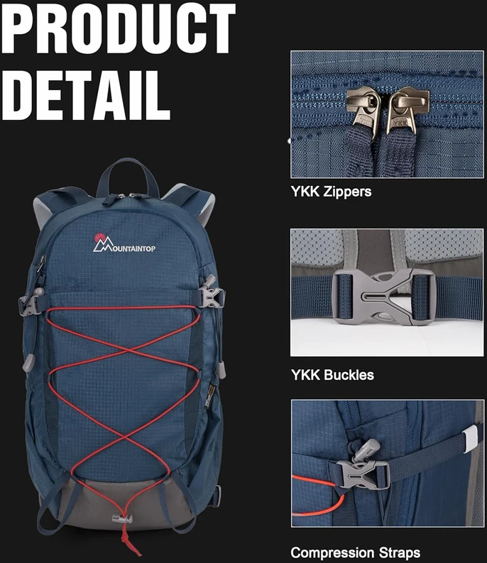 Mountaintop turistinė kuprinė 18 l, iš nailono, mėlyna, unisex