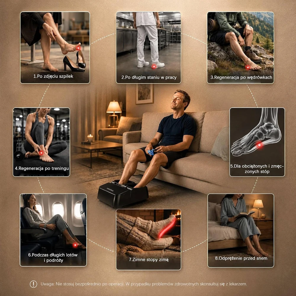 MOUNTRAX pėdų masažuoklis Shiatsu su šildymu ir nuotolinio valdymo pultu FM-001