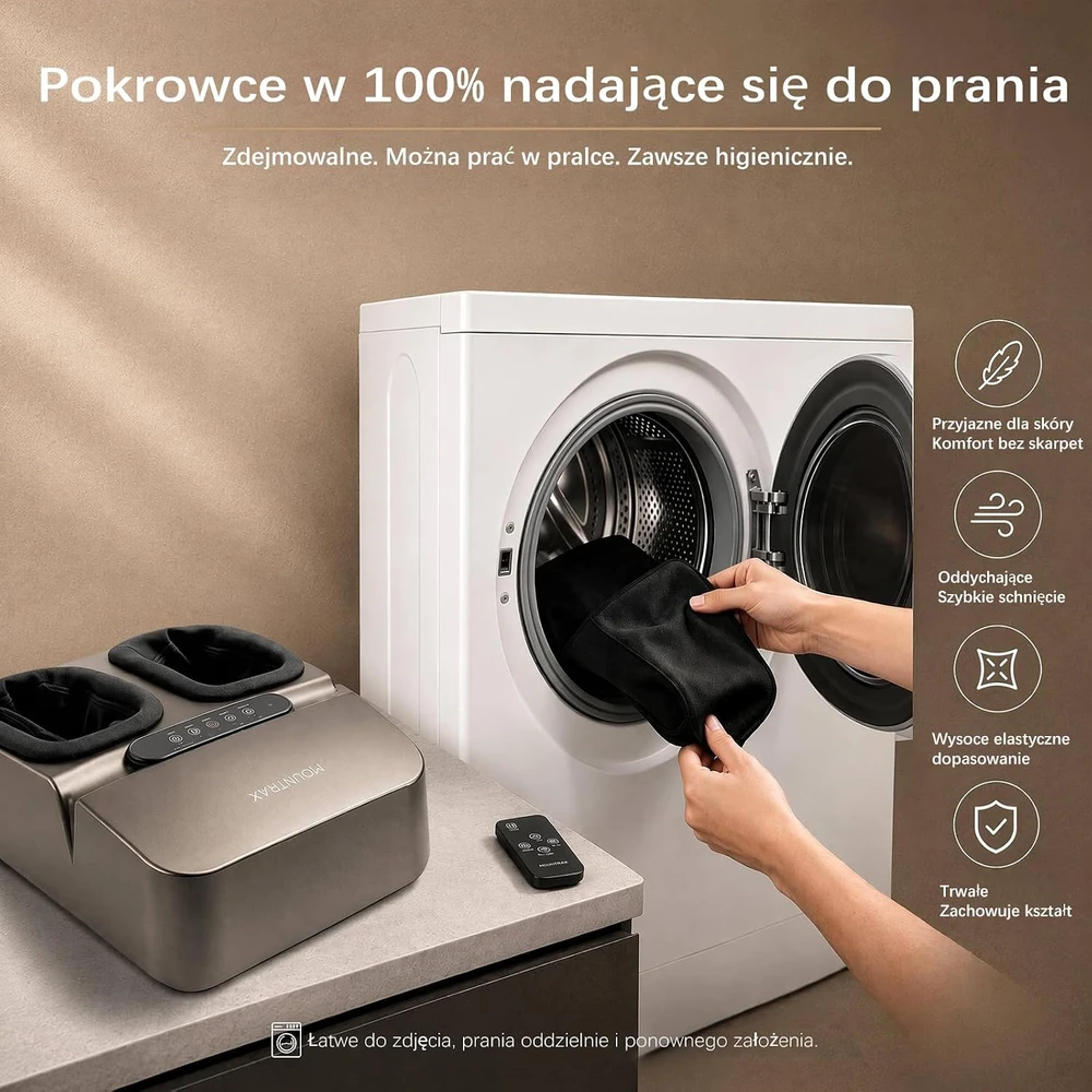MOUNTRAX pėdų masažuoklis Shiatsu su šildymu ir nuotolinio valdymo pultu FM-001