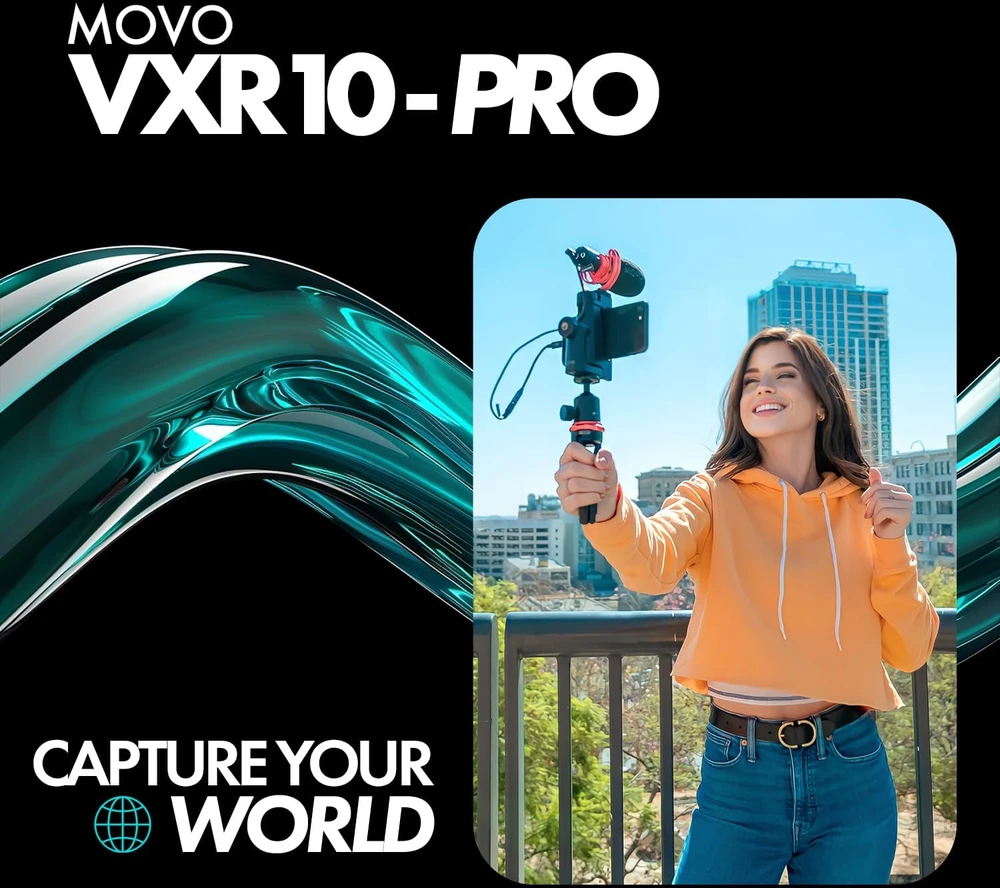 Movo išorinis vaizdo mikrofonas VXR10-PRO su Rycote amortizatoriumi, superkardioidinis, 3,5 mm jungtis