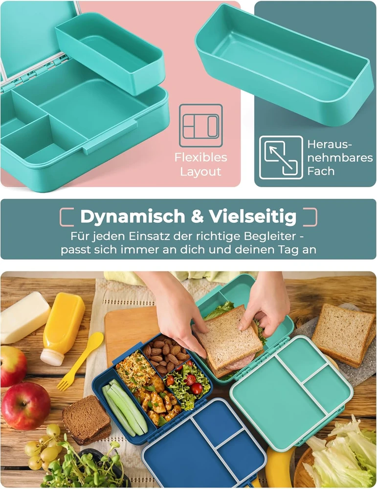 My Vesperbox vaikiška pietų dėžutė LIV, 1 l, sandari, 2 skyriai