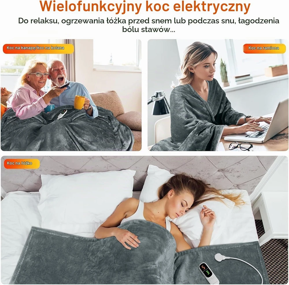 MYCARBON elektrinė antklodė, 180 × 160 cm, 160 W, SS25EN(180*160)M