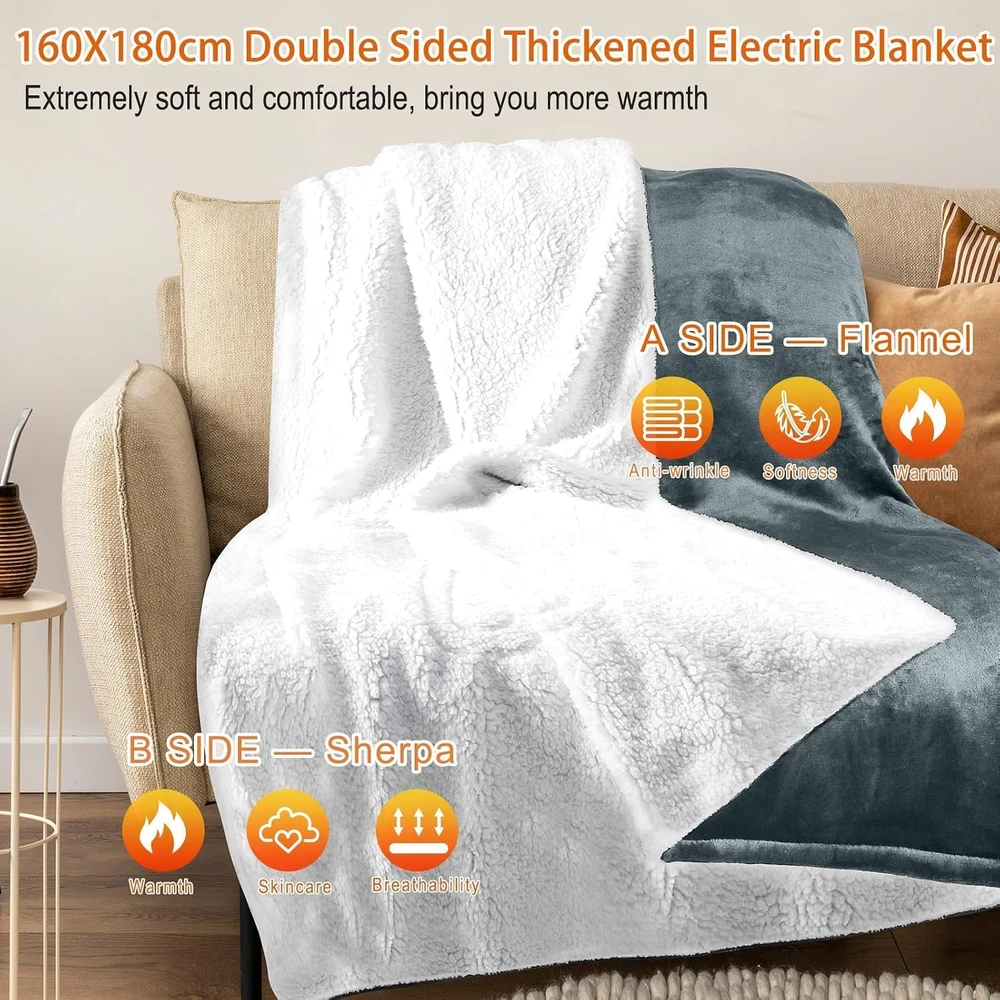 MYCARBON elektrinė antklodė, 180 × 160 cm, 160 W, SS25EN(180*160)M
