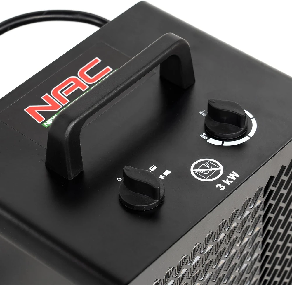 NAC NEW AMERICAN CONCEPT elektrinis keraminis termoventiliatorius 3000 W HE-3K-P-BG