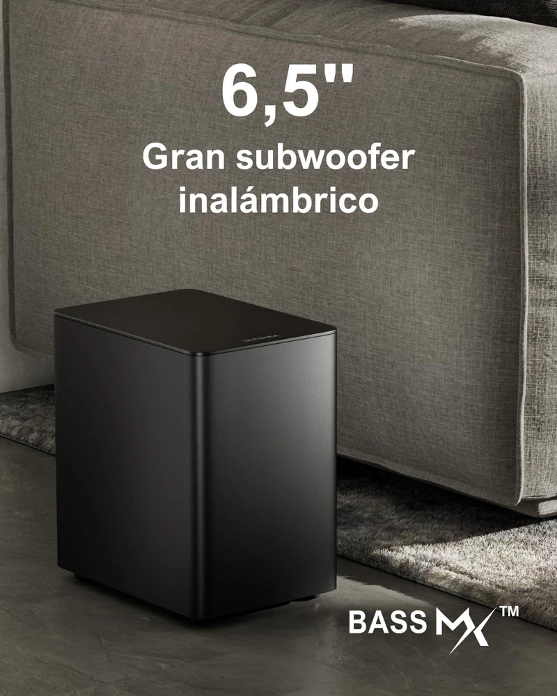 Namų kino sistema ULTIMEA 7.1 garso sistema su Dolby Atmos, 460 W, belaidžiu 6,5 colio žemųjų dažnių garsiakalbiu, 4 erdviniais garsiakalbiais, Poseidon D80