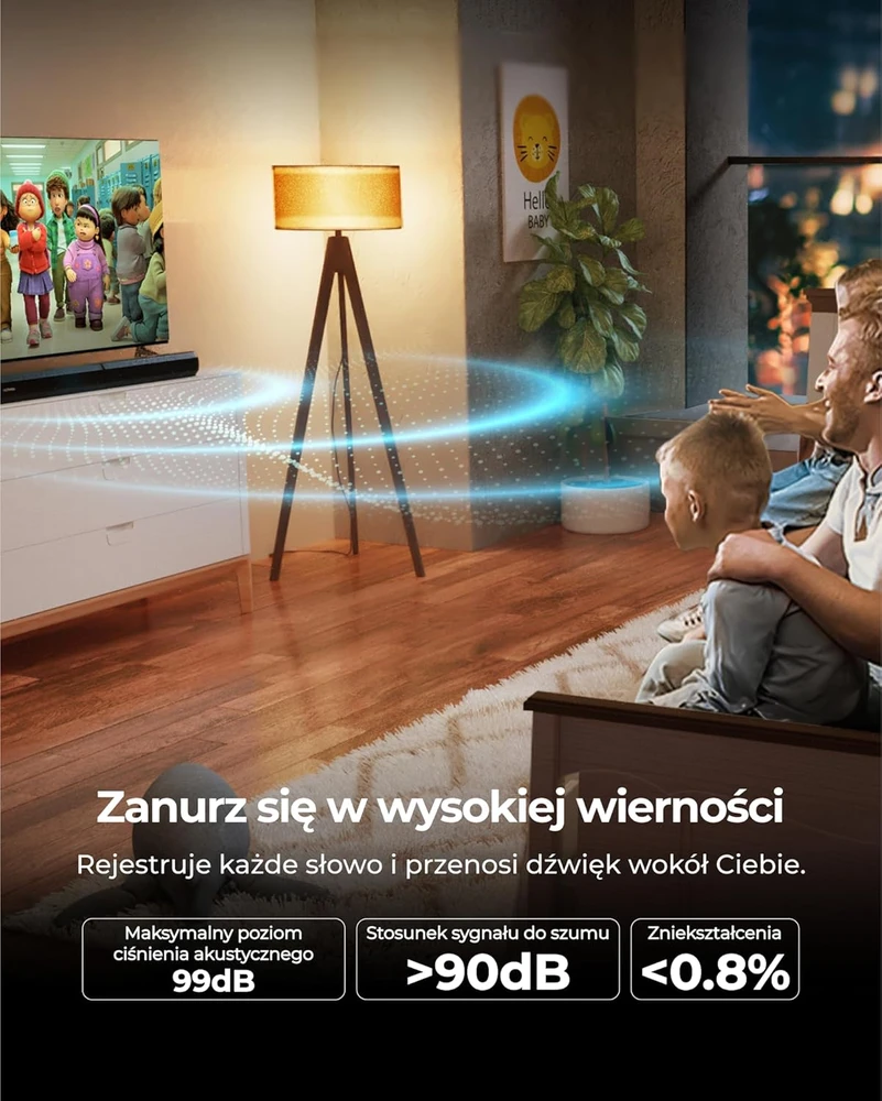 Namų kino sistema Ultimea garso juosta 2.2 kanalų, Bluetooth 5.3, HDMI ARC, EQ režimai, Apollo S40 Pro