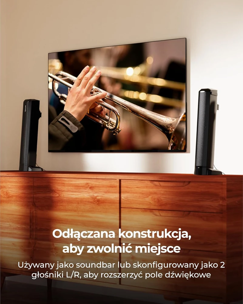 Namų kino sistema Ultimea garso juosta 2.2 kanalų, Bluetooth 5.3, HDMI ARC, EQ režimai, Apollo S40 Pro