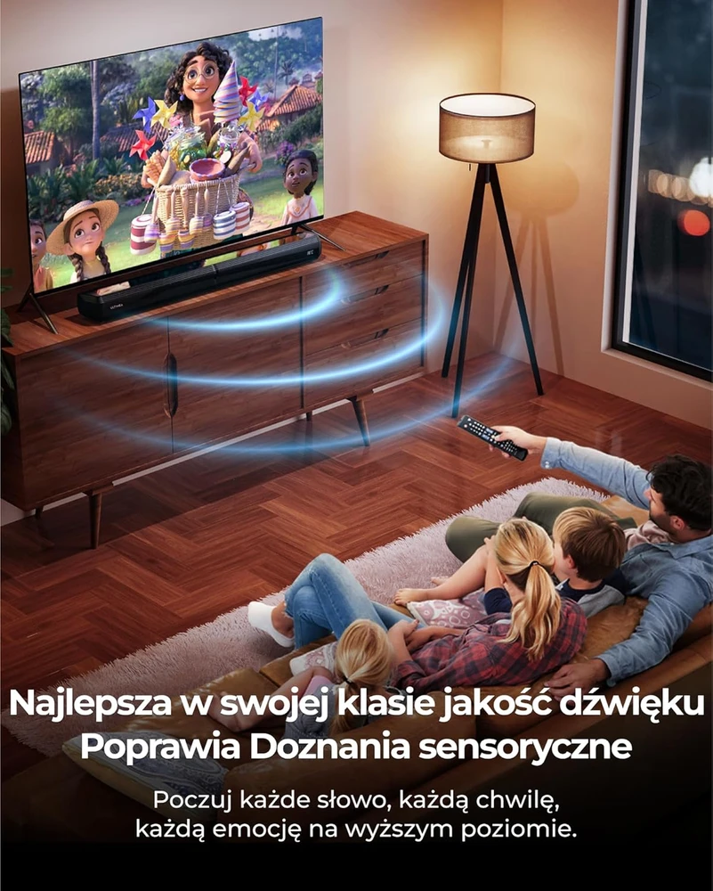Namų kino sistema Ultimea garso juosta 2.2 kanalų, Bluetooth 5.3, HDMI ARC, EQ režimai, Apollo S40 Pro
