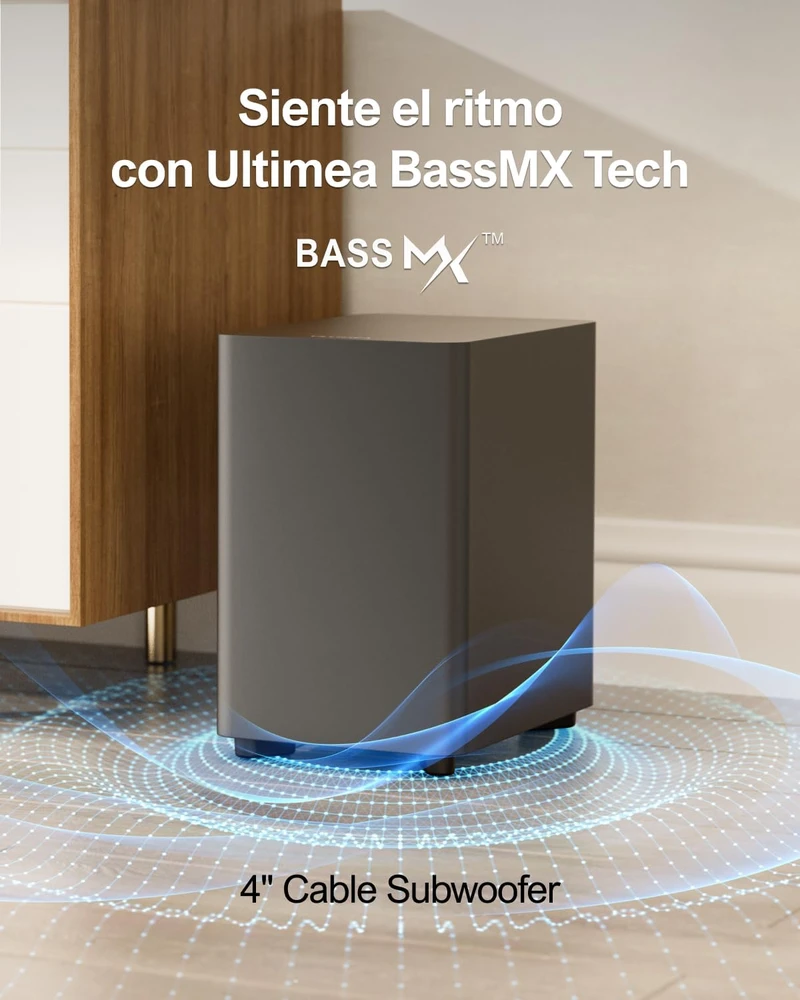 Namų kino sistema ULTIMEA garso juosta 7.1 kan., 280 W, Bluetooth, optinė ir AUX jungtys, Aura A40