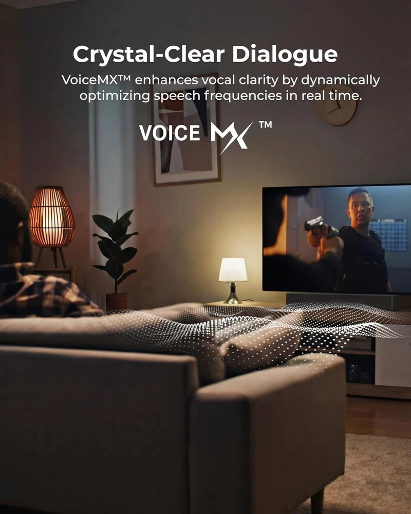 Namų kino sistema ULTIMEA garso juosta su belaidžiu žemųjų dažnių garsiakalbiu, Bluetooth 6.0, HDMI, 240 W, Poseidon M30