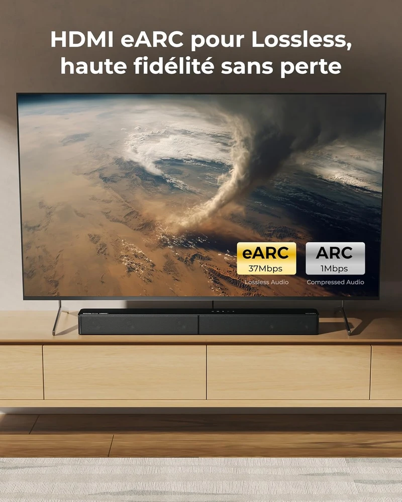 Namų kino sistema ULTIMEA garso projektorius su žemųjų dažnių garsiakalbiu, 340 W, 5.1 kan., Dolby Atmos, Bluetooth 5.4, Poseidon M60 Boom