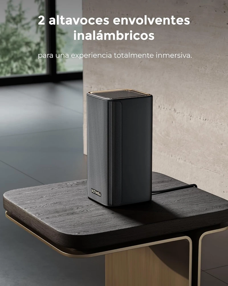 Namų kino sistema ULTIMEA namų kino garso sistema 7.1.4 su 840 W garso juosta, belaidžiu 8 colių žemųjų dažnių garsiakalbiu, Dolby Atmos, Skywave X60