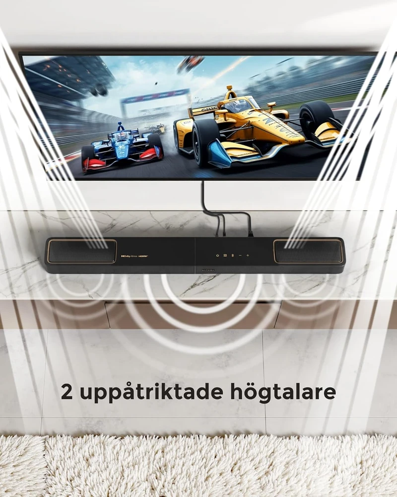 Namų kino sistema ULTIMEA namų kino garso sistema 5.1.2 su Dolby Atmos, belaidžiu žemųjų dažnių garsiakalbiu, 460 W, HDMI eARC, Bluetooth, Skywave F40 Boom